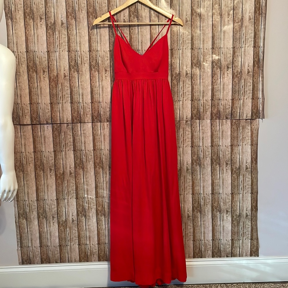 Orange/red color dress. Super sweet. Jcrew.